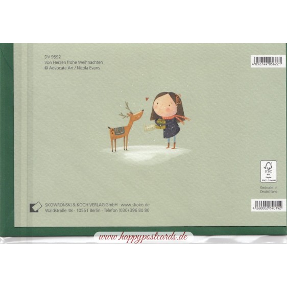 Ich wünsche Dir von Herzen frohe Weihnachten - Christmas card