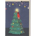 Star on Christmas tree - Christmas card