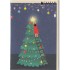 Star on Christmas tree - Christmas card