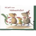 Auf geht's zum Weihnachtsfest - Weihnachtsgrußkarte