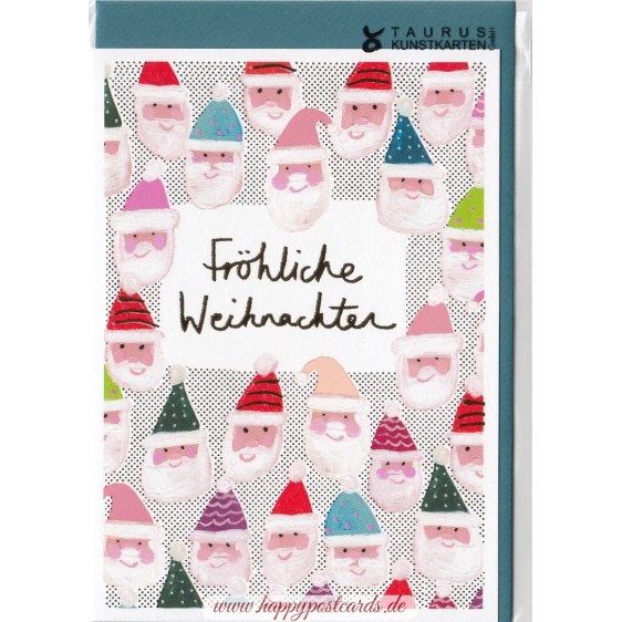 Fröhliche Weihnachten - Santa Claas - Christmas card