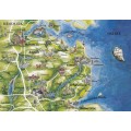 Ostsee - Ferienlandschaft - Map - Postkarte