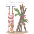 Christmasyoga - Cinnamon Stick - Christmas Postcard