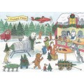 Frohes Fest - Weihnachtsmarkt - Weihnachtskarte