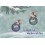 Fröhliche Weihnachten - Dwarfs on balls - Christmas Postcard
