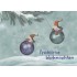 Fröhliche Weihnachten - Dwarfs on balls - Christmas Postcard
