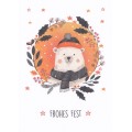 Frohes Fest - Eisbär - Weihnachtskarte