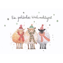 Ein fröhliches Weihnachtsfest - Sheep - Christmas Postcard