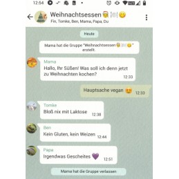 WhatsApp Weihnachtsessen - Weihnachtskarte
