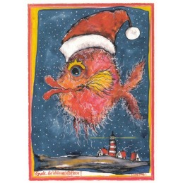 Guck, die Weihnachtsflosse - Ole West - Postkarte