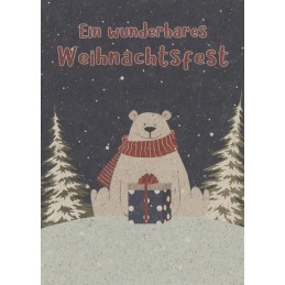 More about Ein wunderbares Weihnachtsfest - Polar bear - Grass Postcard