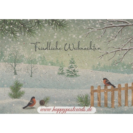 Friedliche Weihnachten - Winterlandscape - Grass Postcard