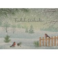 Friedliche Weihnachten - Winterlandschaft - Graspostkarte