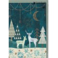 Frohes Fest - Deers in the forrest at night - Christmas card