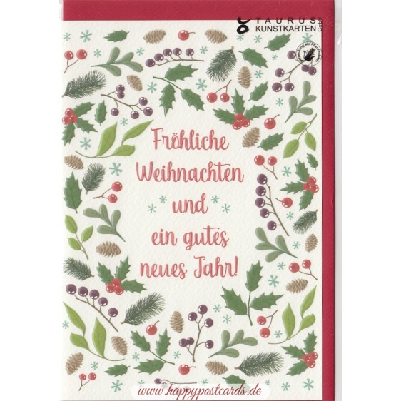 Fröhliche Weihnachten und ein gutes neues Jahr - Christmas card