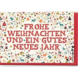 Frohe Weihnachten und ein gutes neues Jahr- Weihnachtsgrußkarte