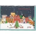 Frohe Weihnachten - Weihnachtliche Stadt - Weihnachtsgrußkarte