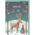 Frohes Fest - Rentier mit Geschenken - Weihnachtsgrußkarte