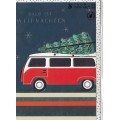 Bald ist Weihnachten - Weihnachtsbaum auf Auto - Weihnachtsgrußkarte