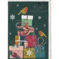 Frohe Festtage - Birds on presents - Christmas card