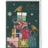Frohe Festtage - Vögel auf Geschenken - Weihnachtsgrußkarte