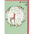 Frohes Fest - Rentier mit Schal - Weihnachtsgrußkarte