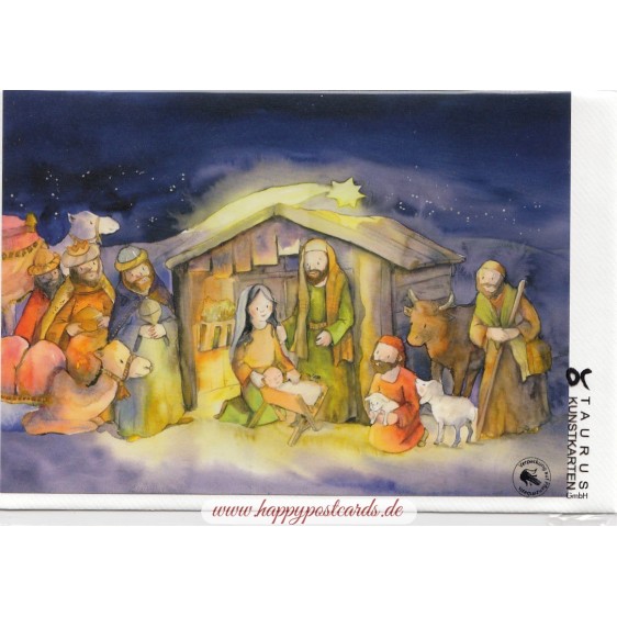 Glückselige Nacht - Weihnachtsgrußkarte
