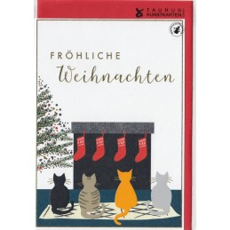 Fröhliche Weihnachten - Cats - Christmas card