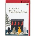 Fröhliche Weihnachten - Katzen - Weihnachtsgrußkarte