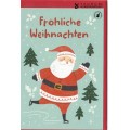 Fröhliche Weihnachten - Santa is skating - Christmas card