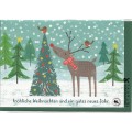 Fröhliche Weihnachten - Reindeer with christmas tree - Christmas card