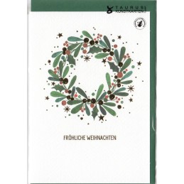 Fröhliche Weihnachten - Wreath - Christmas card