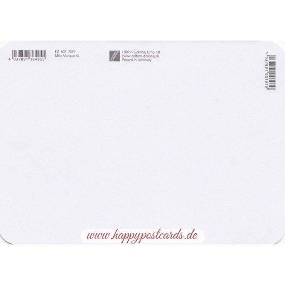 Fröhliche Weihnachten - Kinder und Vögel - Mila Marquis Postkarte