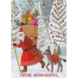 Frohe Weihnachten - Nikolaus - Mila Marquis Postkarte