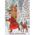 Frohe Weihnachten - Nikolaus - Mila Marquis Postkarte