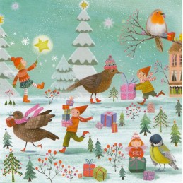 Birds and children - Mila Marquis Postcard