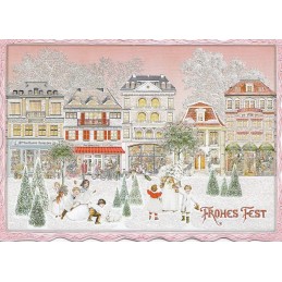 Frohes Fest - Stadt No. 28 - Auguri - Barbara Behr - Postkarte