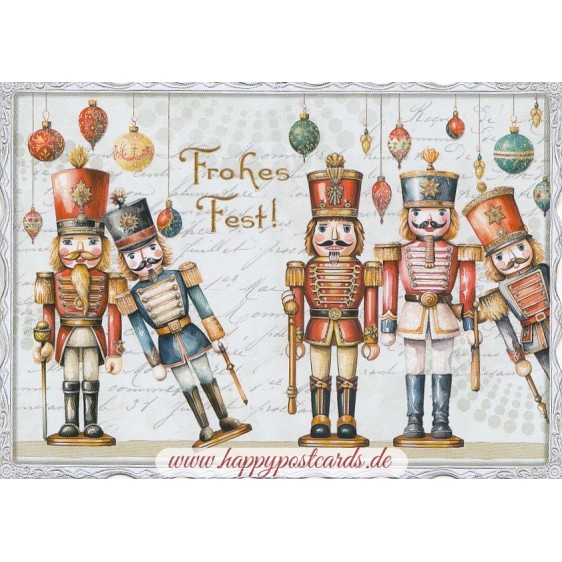 Frohes Fest - Nussknacker No. 66 - Auguri - Barbara Behr - Postkarte
