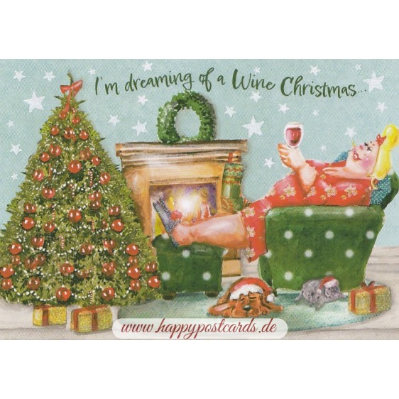 I'm dreaming of a wine christmas -  Ingrid Berendsen Postcard