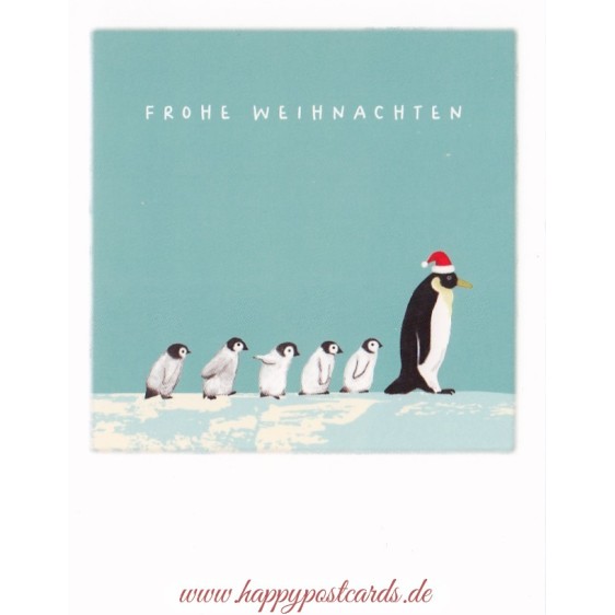 Frohe Weihnachten - Pinguine - Weihnachtskarte - PolaCard