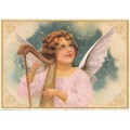 Angel with harp - Tausendschön - Postcard