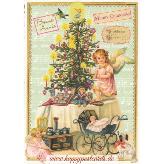 Merry Christmas - Christmas tree with presents - Tausendschön - Postcard