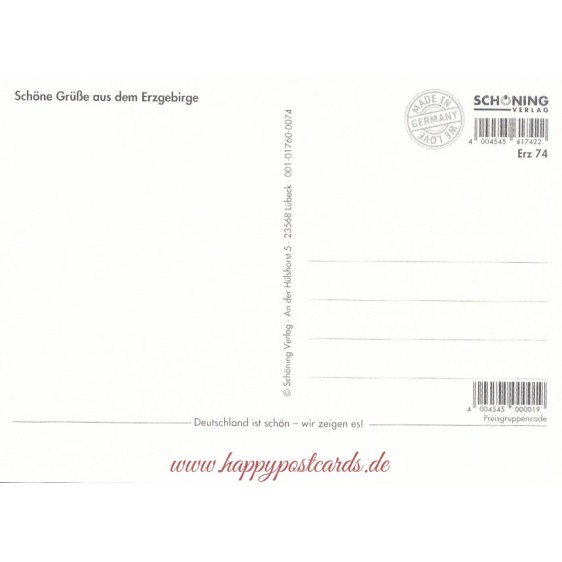 Weihnachtliches Erzgebirge - Ansichtskarte