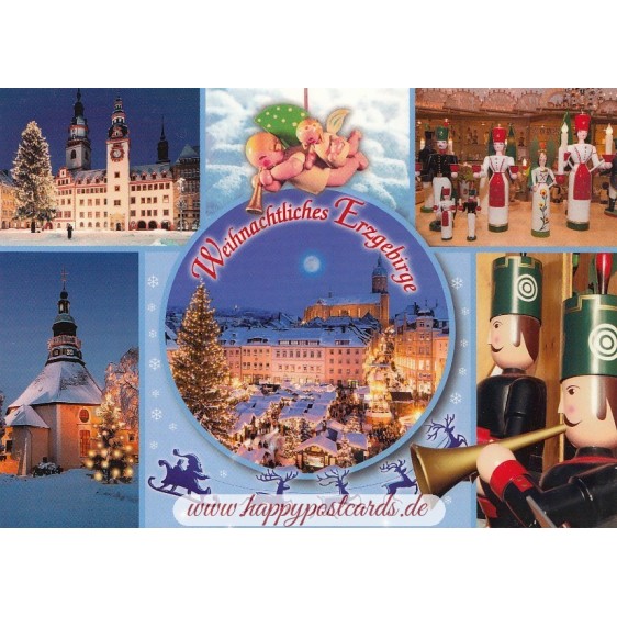 Weihnachtliches Erzgebirge - Ansichtskarte