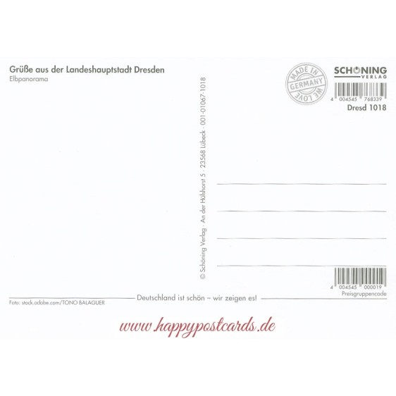 Dresden - Elbpanorama - Viewcard