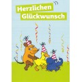 Herzlichen Glückwunsch - Polonaise - Maus - Postkarte