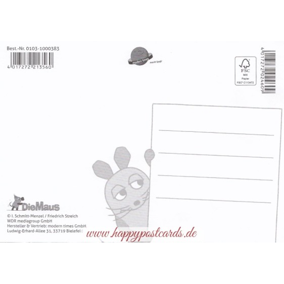 Herzlichen Glückwunsch - Maus feiert Party - Maus - Postkarte