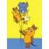 Mouse with balloons - Mouse - Postcard
