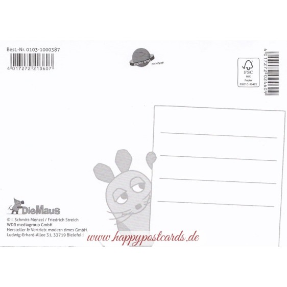 Mouse with balloons - Mouse - Postcard