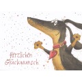 Herzlichen Glückwunsch - Dog - Gisela Herberger - Postcard